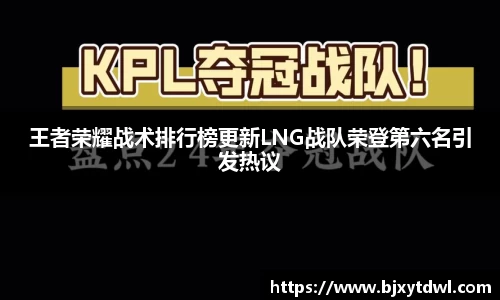 王者荣耀战术排行榜更新LNG战队荣登第六名引发热议